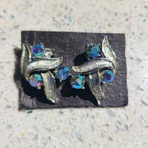 Vintage Silver and Blue Earrings